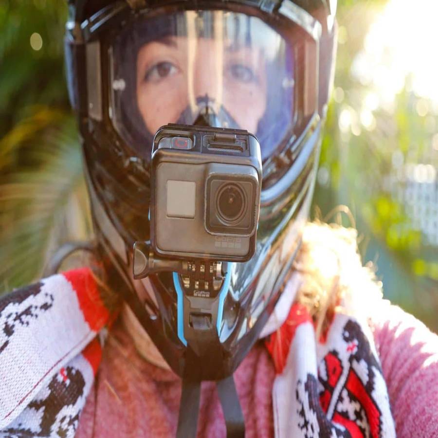 Action Mounts Motorcycle Helmet Front Chin Strap Mount for GoPro Hero 5