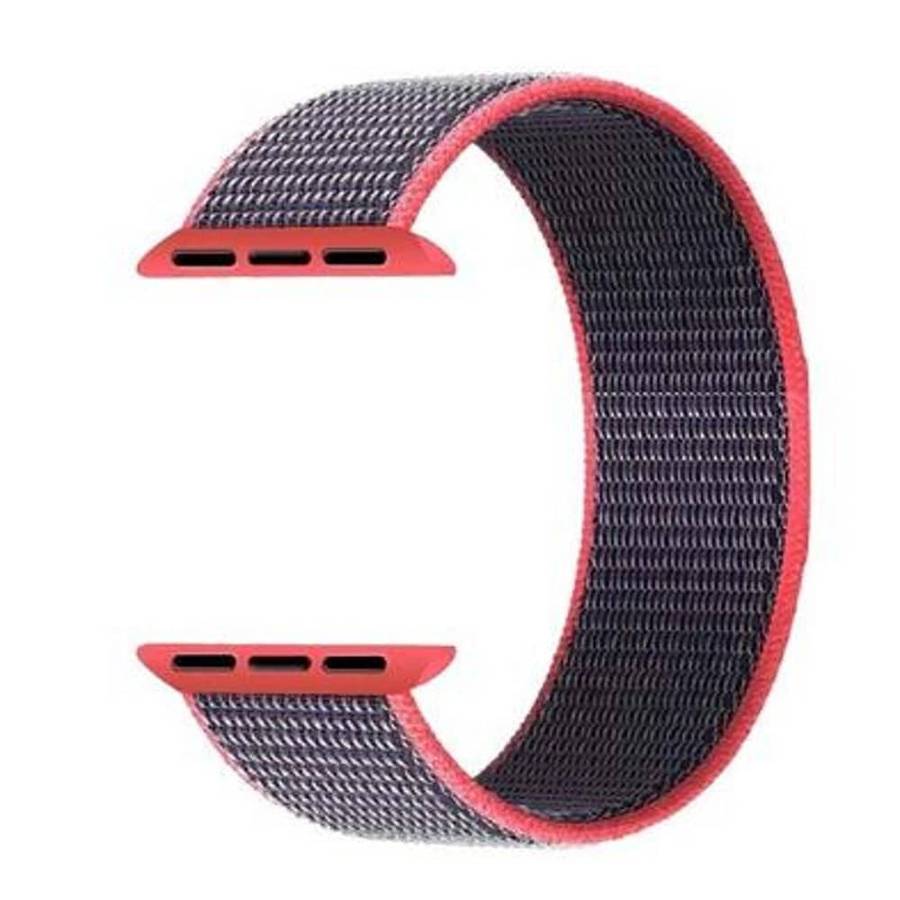 Killer Deals Velcro Nylon Strap for 42/44/45/49mm Apple Watch- Pink