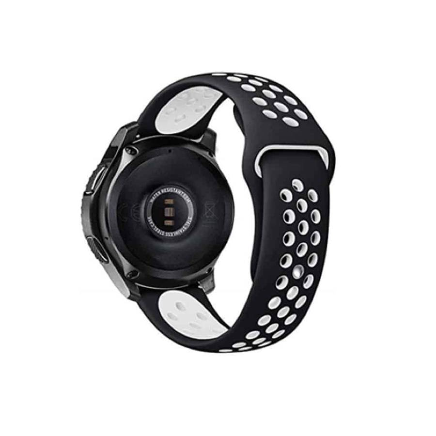 Killer Deals 18mm Silicone Strap for Samsung / Garmin / Huawei - Black / White