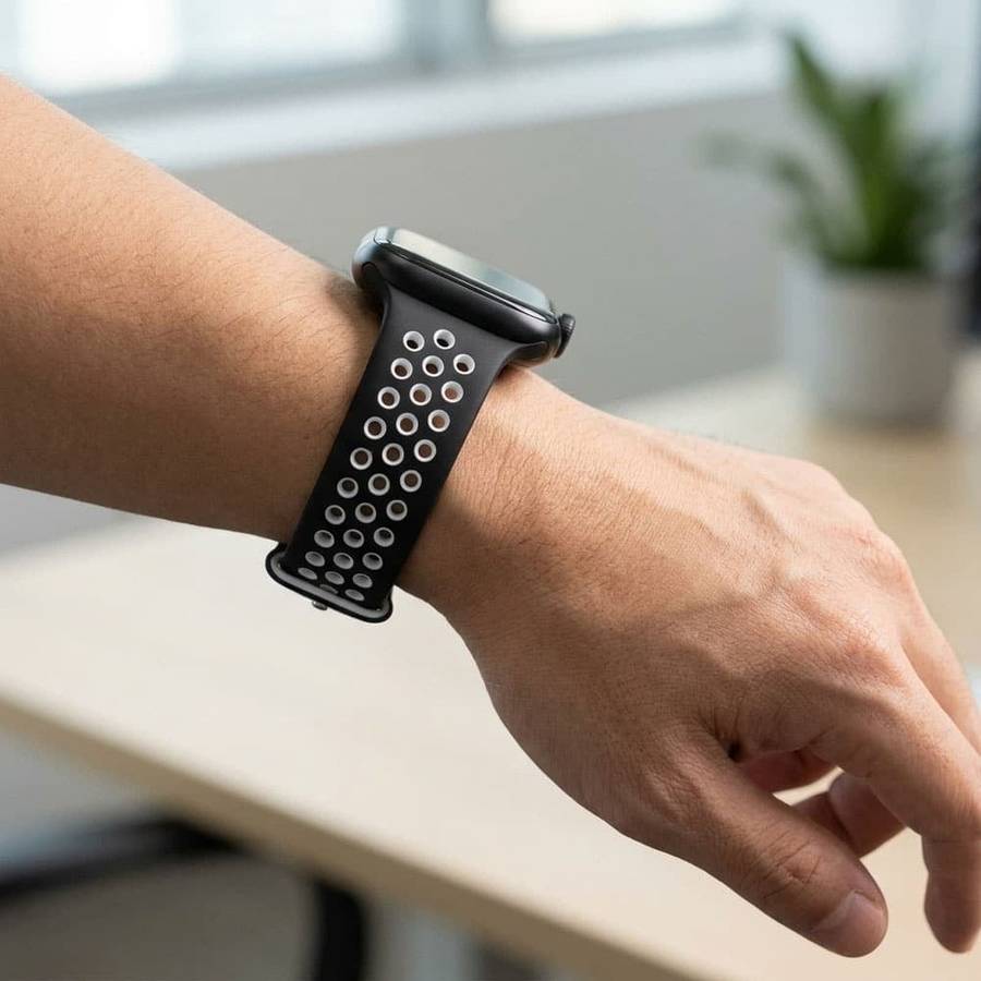 Killer Deals 18mm Silicone Strap for Samsung / Garmin / Huawei - Black / White