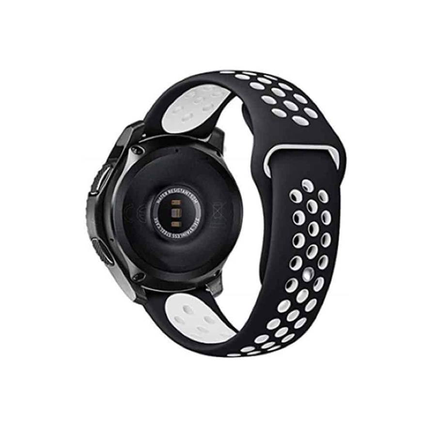 Killer Deals 20mm Silicone Strap for Samsung / Garmin / Huawei - Black / White