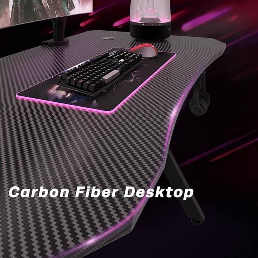 Killer Deals Ergonomic Legend Gaming Desk w/ Cup Holder & Headphone Rack
