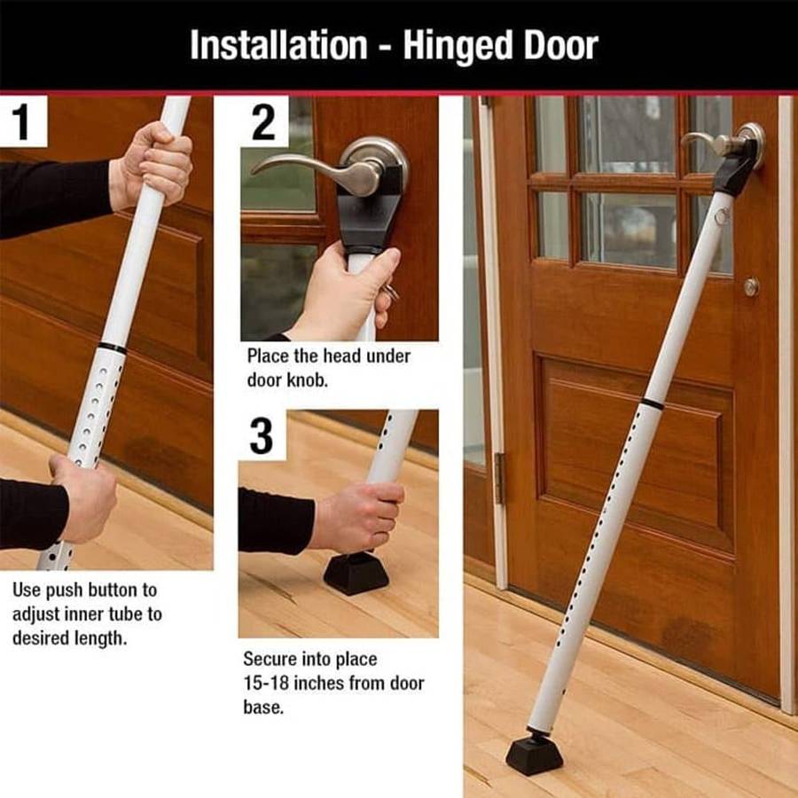 Killer Deals Adjustable Universal Door/ Sliding Door Stopper Security Bar