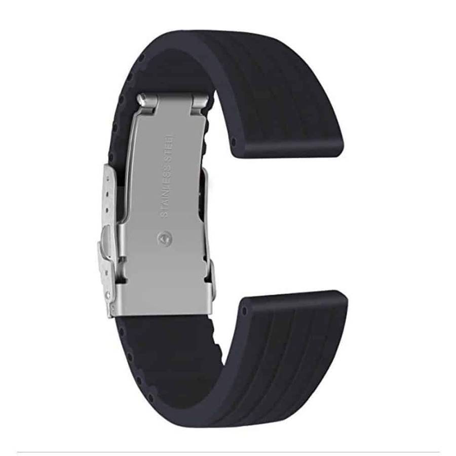 Killer Deals 22MM Waterproof Silicone Rubber Watch Strap  - Black