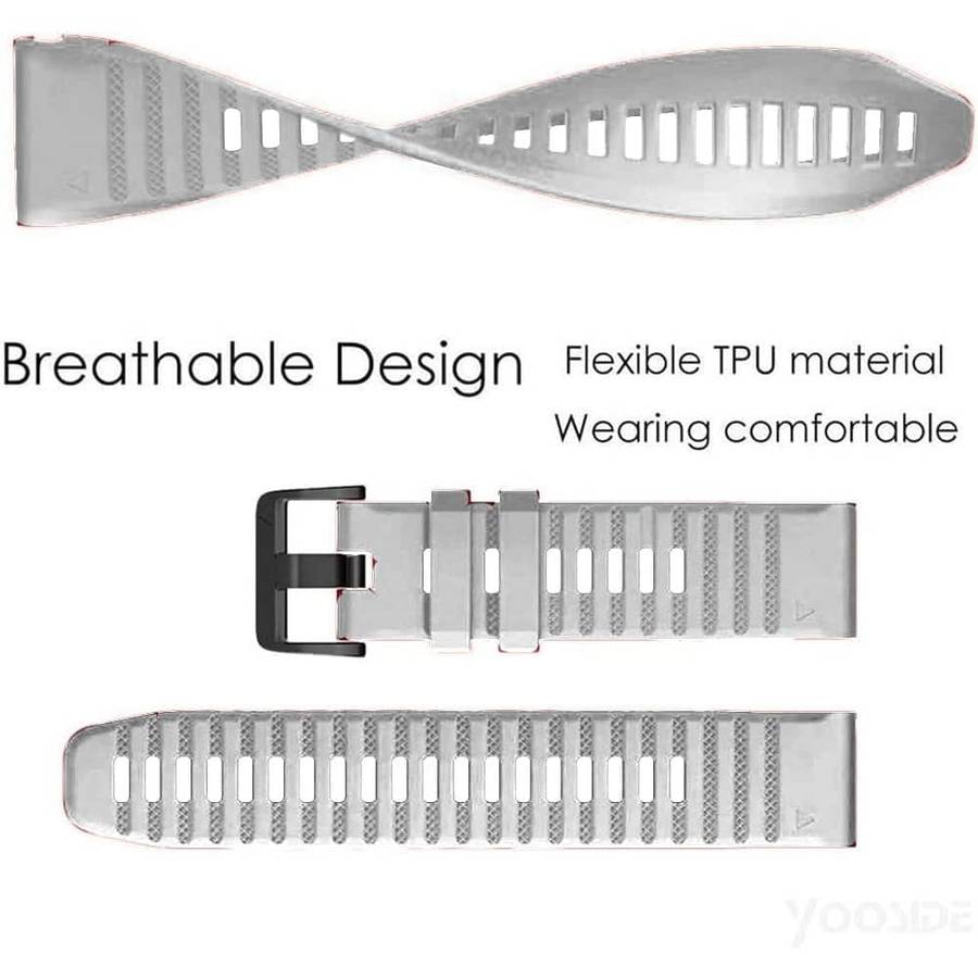 Killer Deals Silicone Strap for Garmin Vivoactive HR  - White