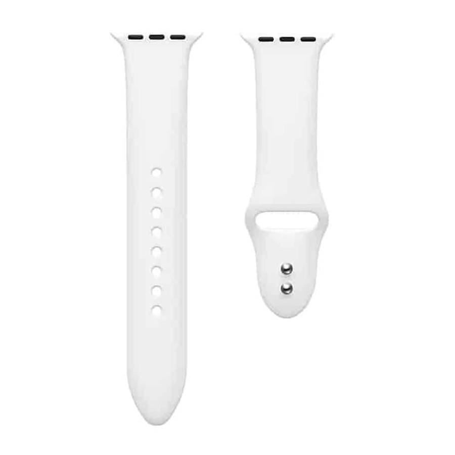 Killer Deals Slim Style Silicone Strap for 42/44/45/49mm Apple Watch- White