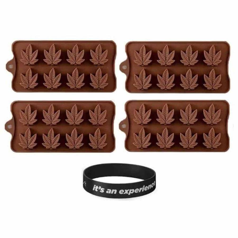 Killer Deals Weed Leaf Candy Chocolate Non-Stick Silicone Mould x4 Combo