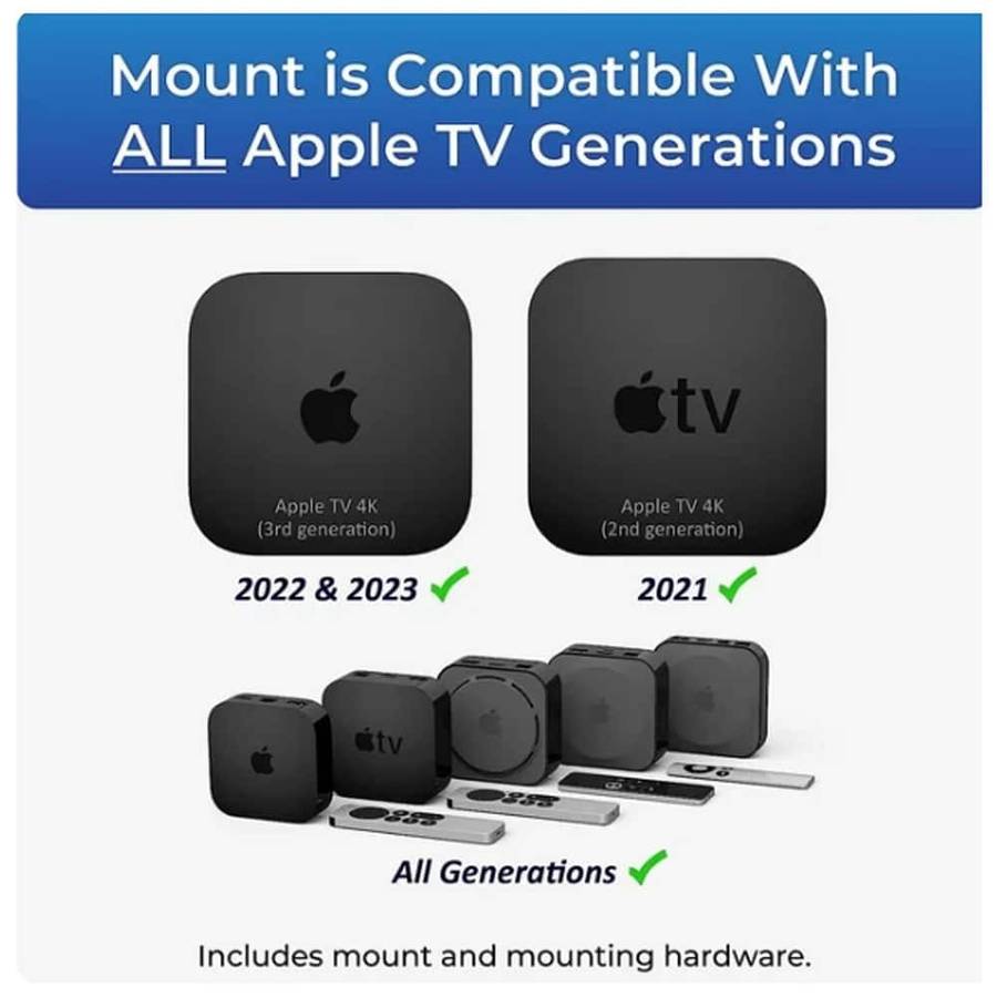 Killer Deals Wall Mount Bracket Compatible with Apple TV 4K 32GB/ 64GB - 1 Pack