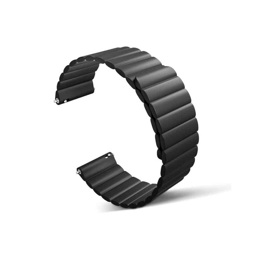 Killer Deals 22mm Universal Silicone Magnetic Strap for Huawei Samsung Garmin - Black