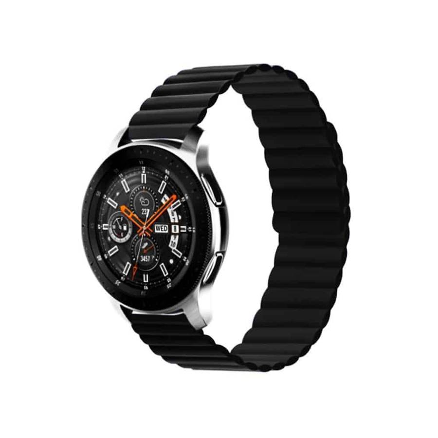 Killer Deals 20mm Universal Silicone Magnetic Strap for Huawei Samsung Garmin - Black
