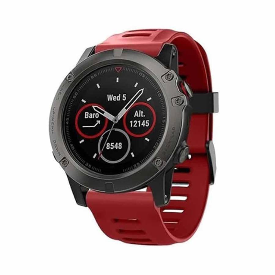 Killer Deals 26mm Silicone Strap for Garmin Fenix 3/ 3HR/ 3 Sapphire - Red