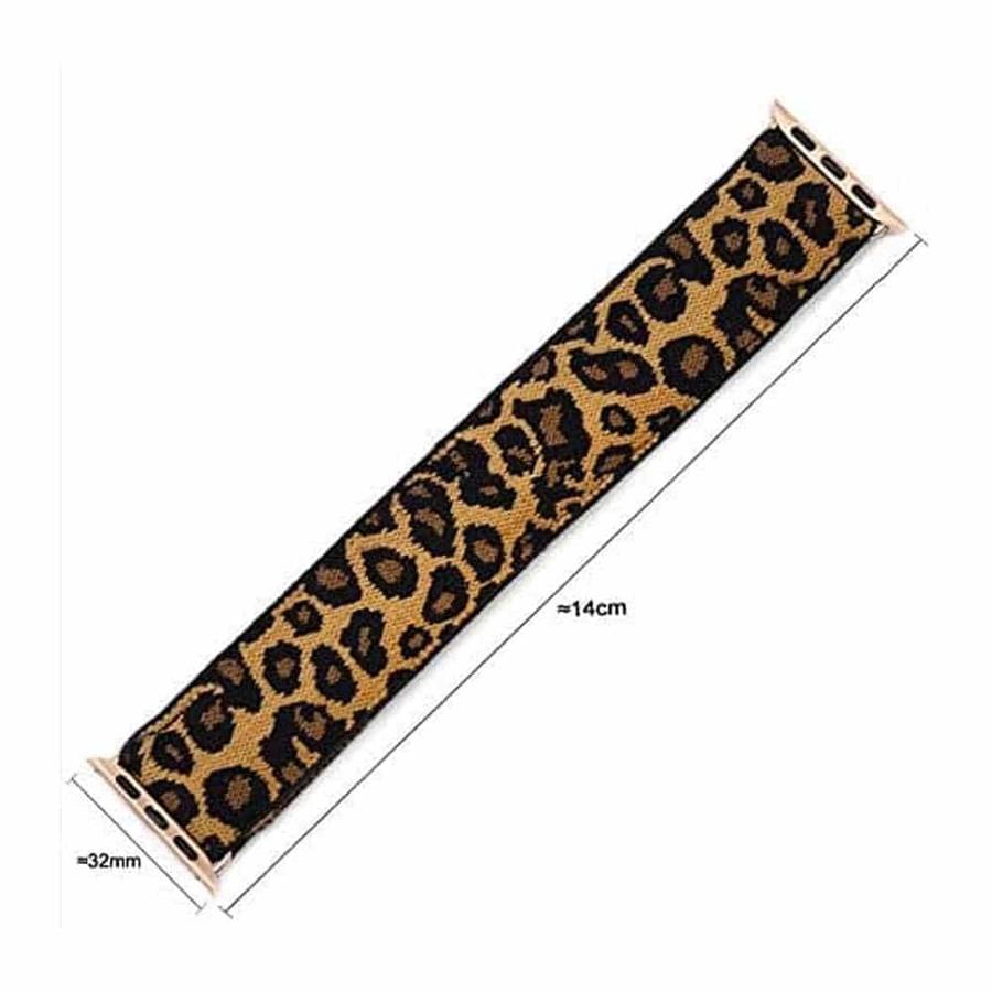 Killer Deals Stretchy Elastic Nylon Strap for 42/44/45/49mm Apple Watch- Leopard