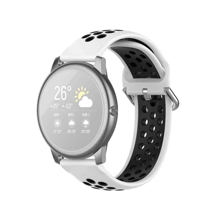 Killer Deals Silicone Band for Xiao mi haylou solar LS05 - White+Black
