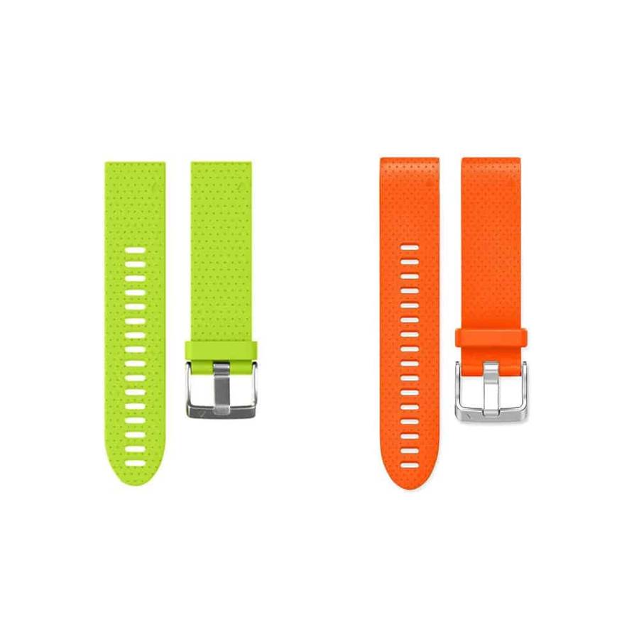 Killer Deals Silicone Strap for 20mm Garmin Fenix 5S/6S - Green+Orange - Combo