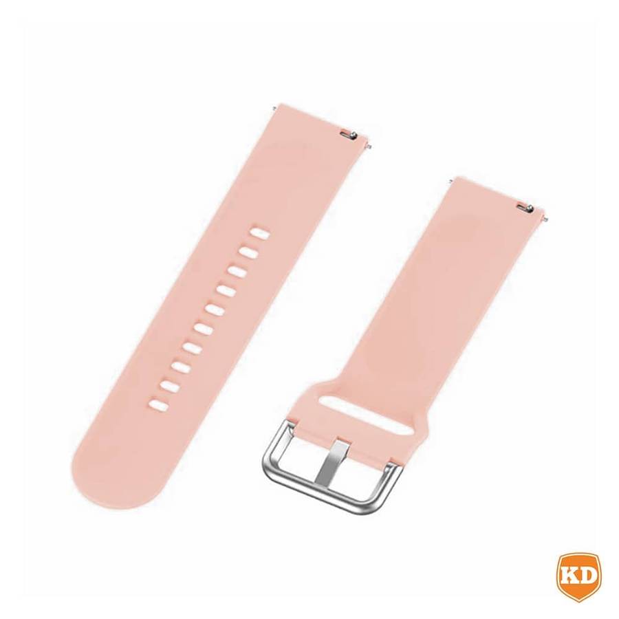 Silicone Strap Compatible with 20mm Garmin/Samsung/Huawei Smartwatch - Pink