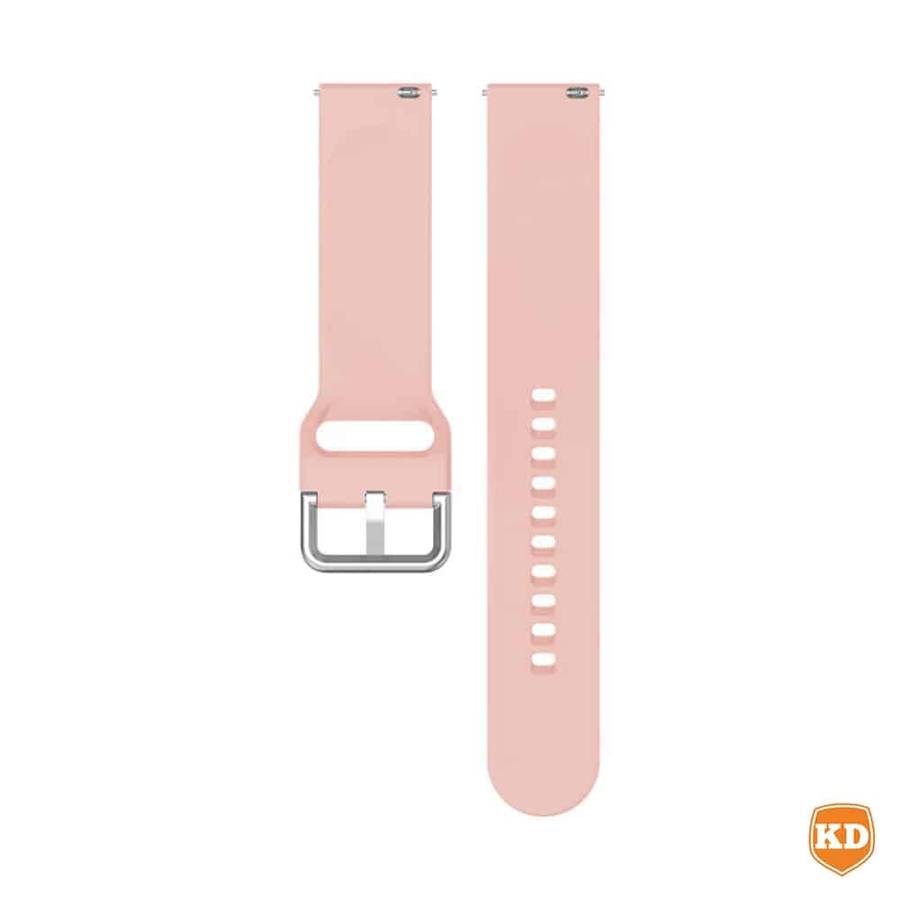 Silicone Strap Compatible with 20mm Garmin/Samsung/Huawei Smartwatch - Pink