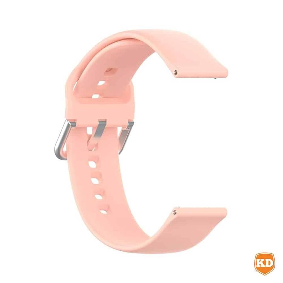 Silicone Strap Compatible with 20mm Garmin/Samsung/Huawei Smartwatch - Pink