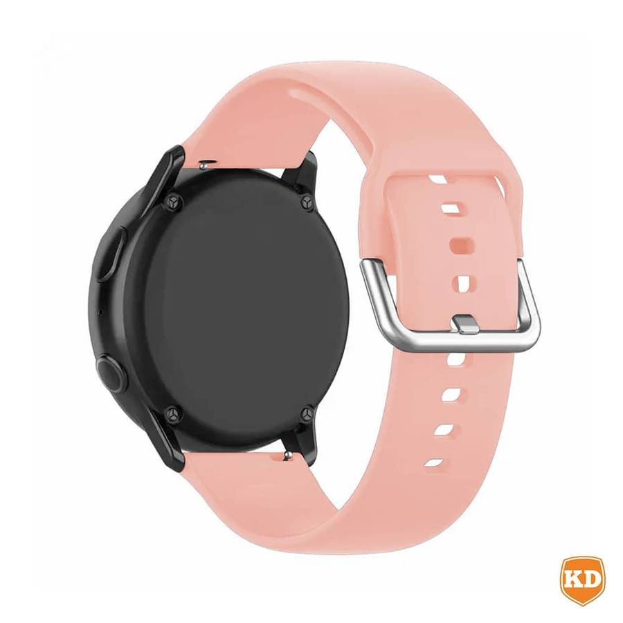 Silicone Strap Compatible with 20mm Garmin/Samsung/Huawei Smartwatch - Pink