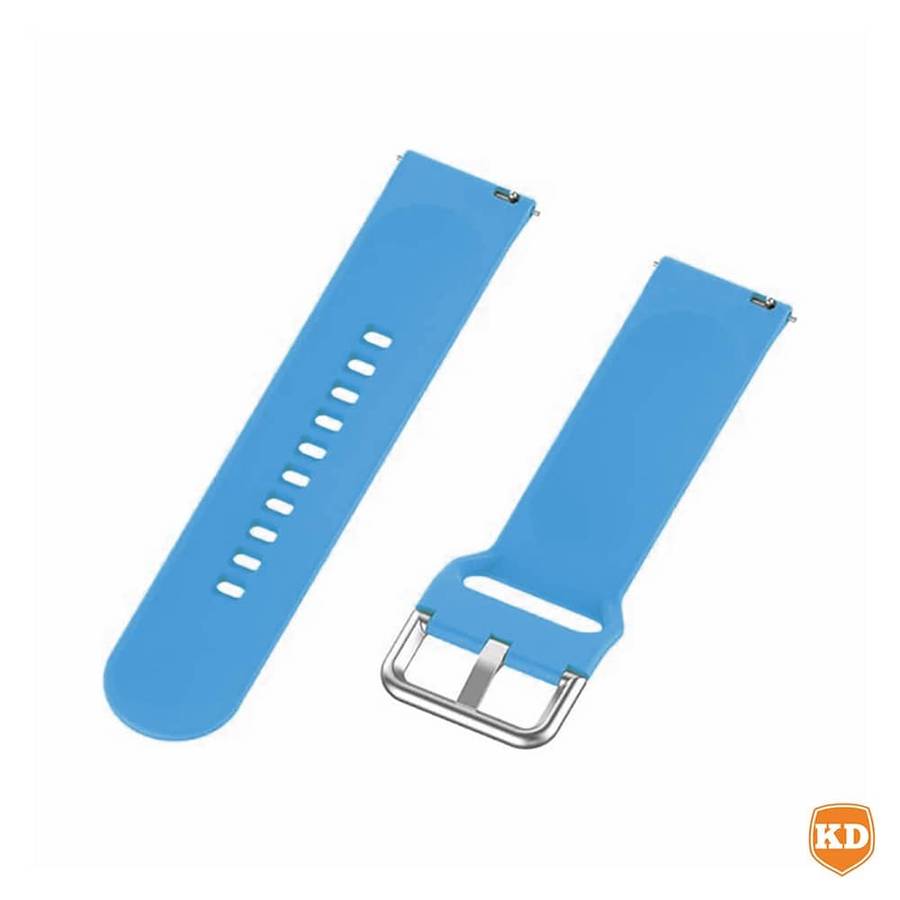 Silicone Strap Compatible with 20mm Garmin/Samsung/Huawei Smartwatch - Blue