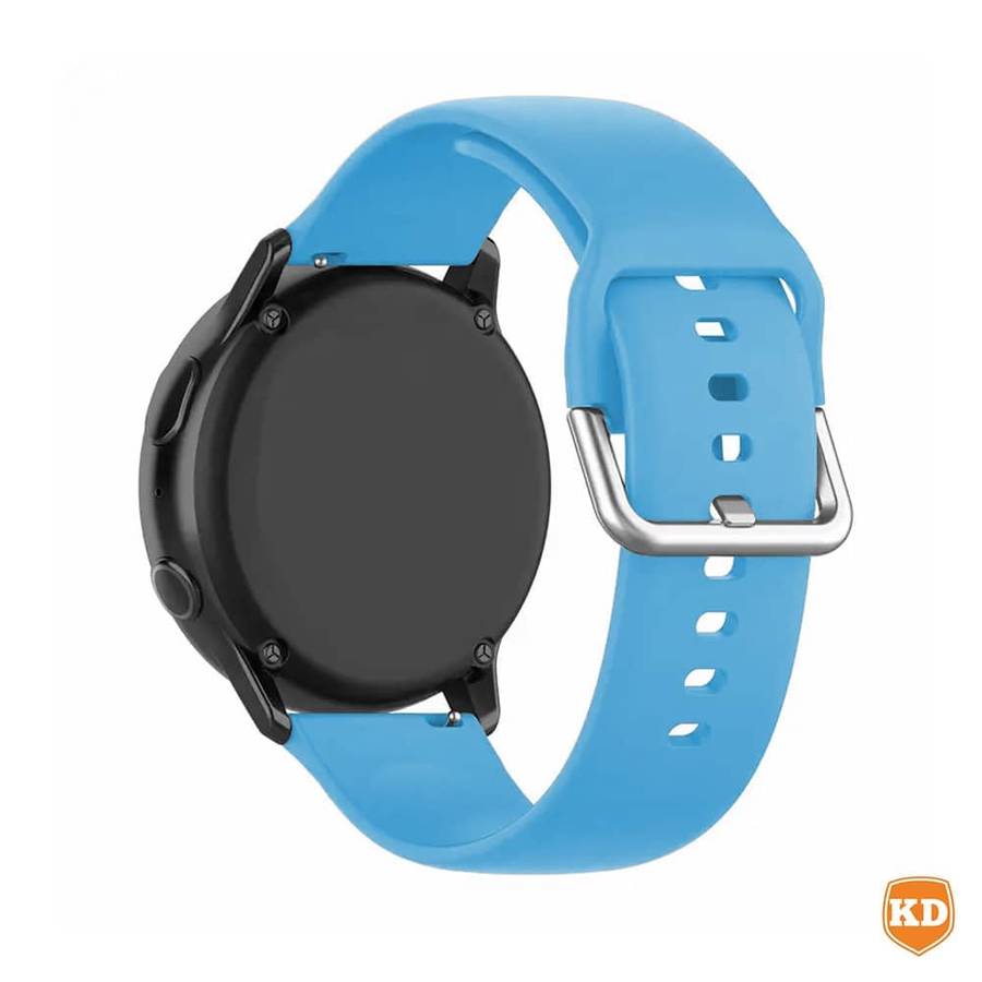 Silicone Strap Compatible with 20mm Garmin/Samsung/Huawei Smartwatch - Blue