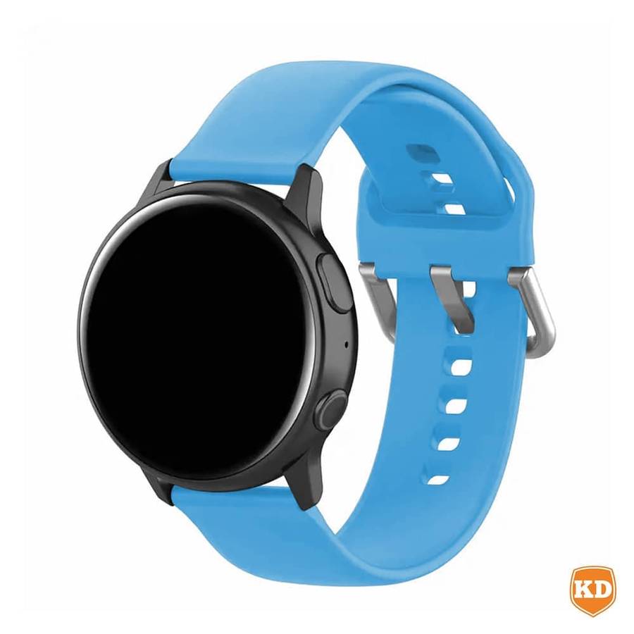 Silicone Strap Compatible with 20mm Garmin/Samsung/Huawei Smartwatch - Blue