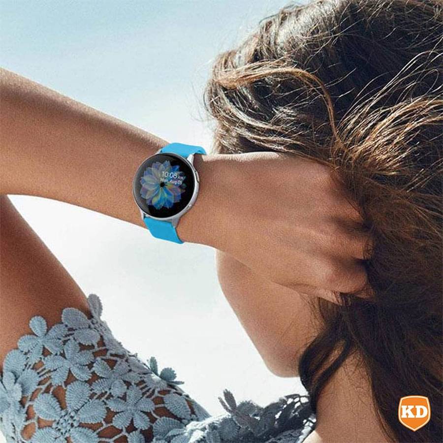 Silicone Strap Compatible with 20mm Garmin/Samsung/Huawei Smartwatch - Blue