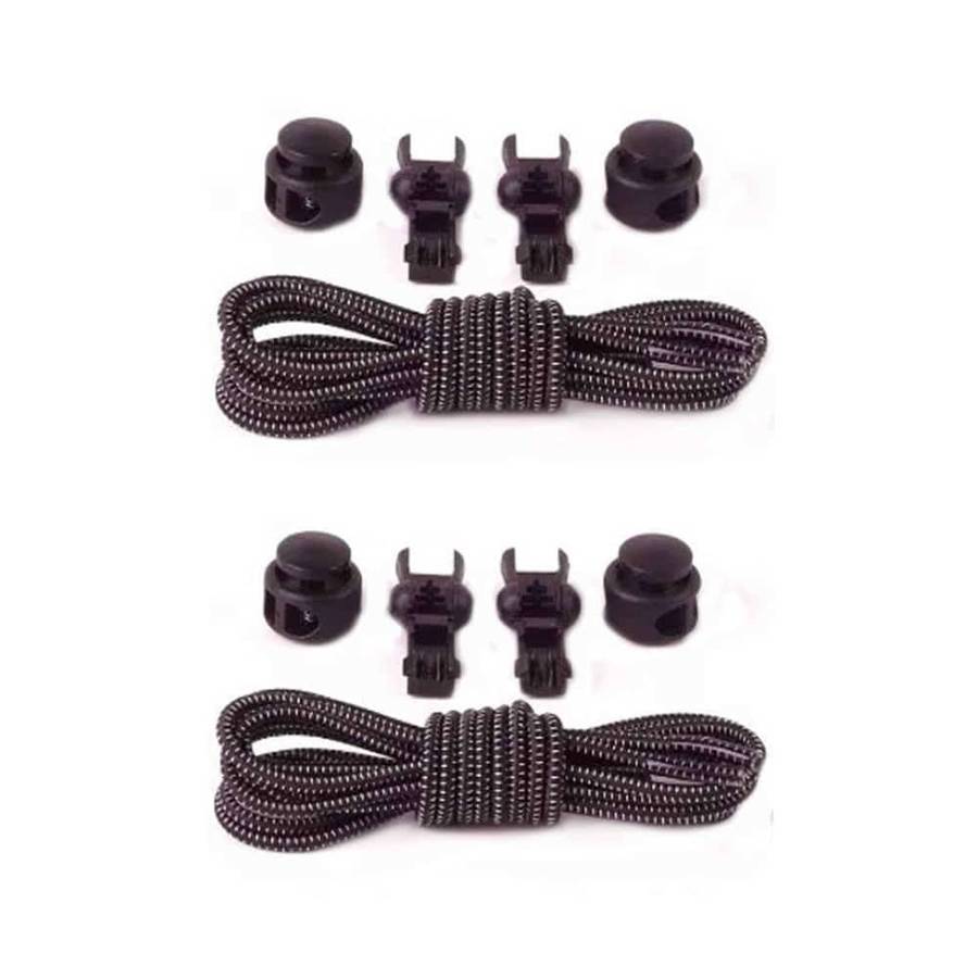 Killer Deals elastic lazy no-tie silicone speed laces - Brown (x2 Combo)