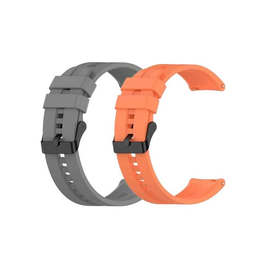 Killer Deals 22mm Silicone Band for Huawei watch GT Runner - Grey+Orange - Combo