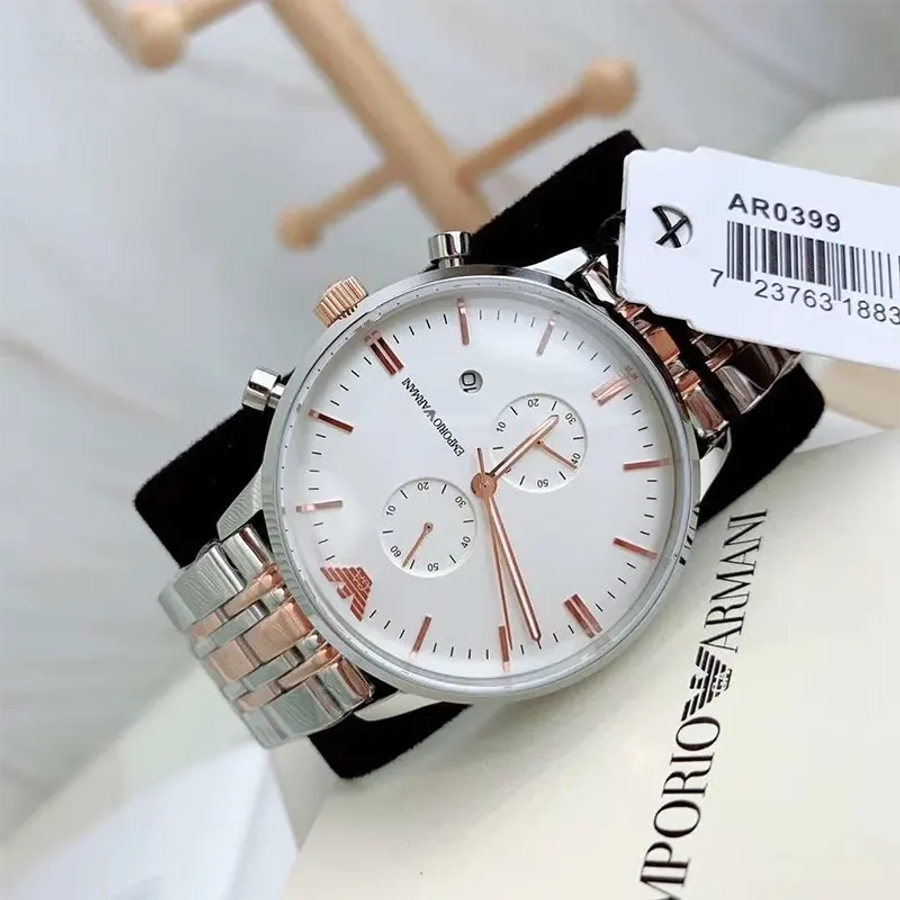 Emporio Armani AR0399 Timeless TwoTone Elegance 50M WR