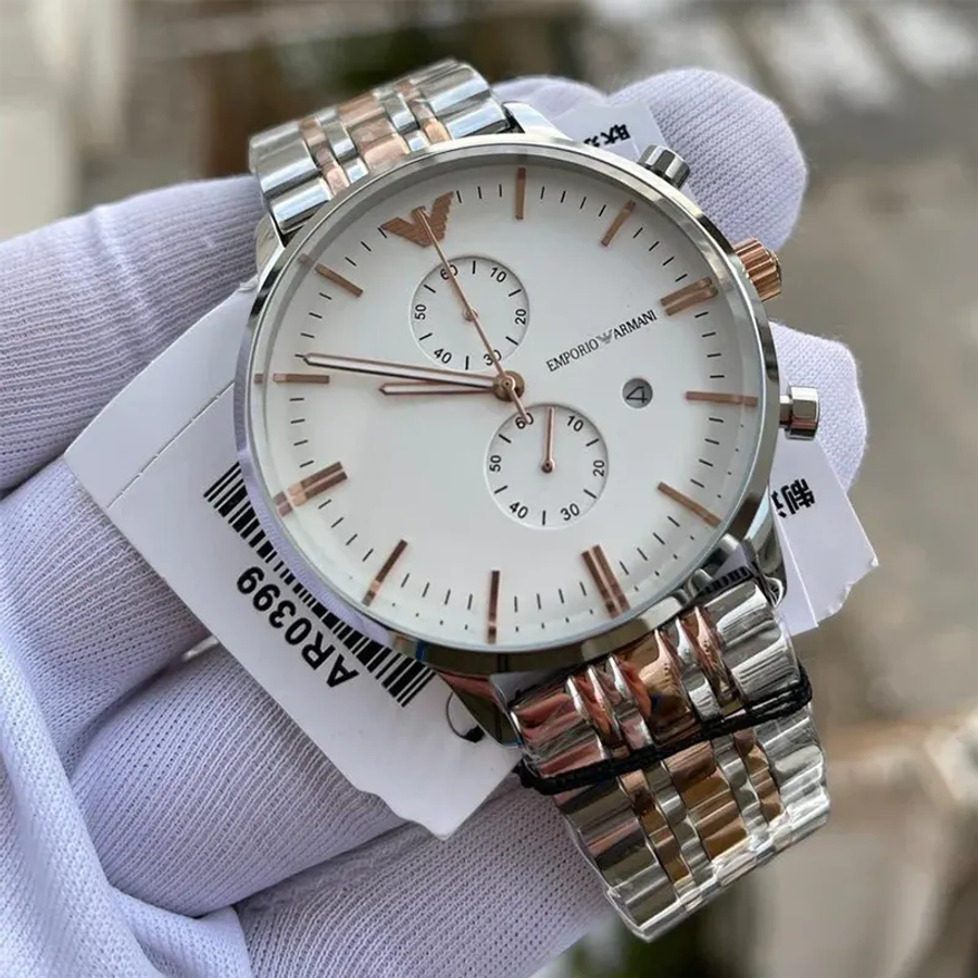 Emporio Armani AR0399 Timeless TwoTone Elegance 50M WR