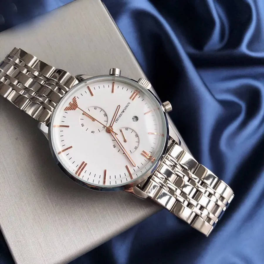 Emporio Armani AR0399 Timeless TwoTone Elegance 50M WR