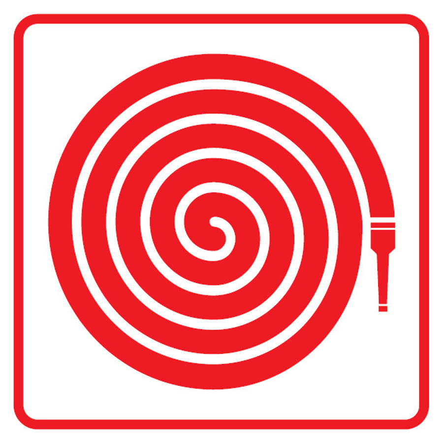 Photo Luminescent 190 x 190 Hose Reel Sign