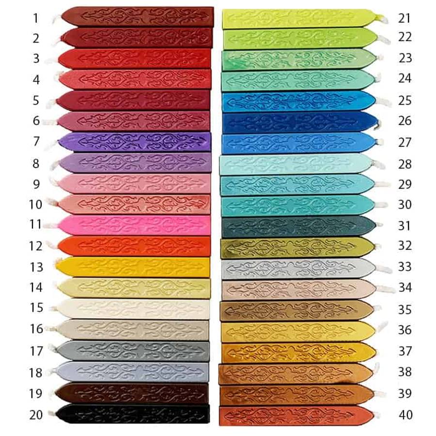 Sealing Wax Sticks Single - Wax Seal Stamp Sticks with Wicks (20-40)