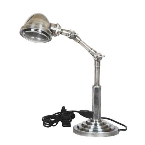 Hand made Solid Brass Nickel Plated Lamp | MET1724