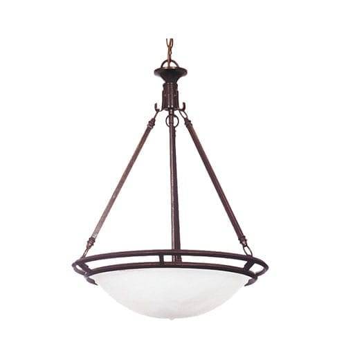 Metal Pendant with Alabaster Glass | PEN1291/3 OL/GD
