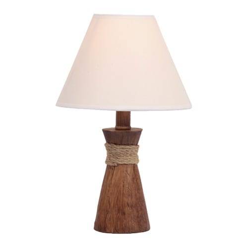 Resin Table Lamp + Hessian Shade | TL084
