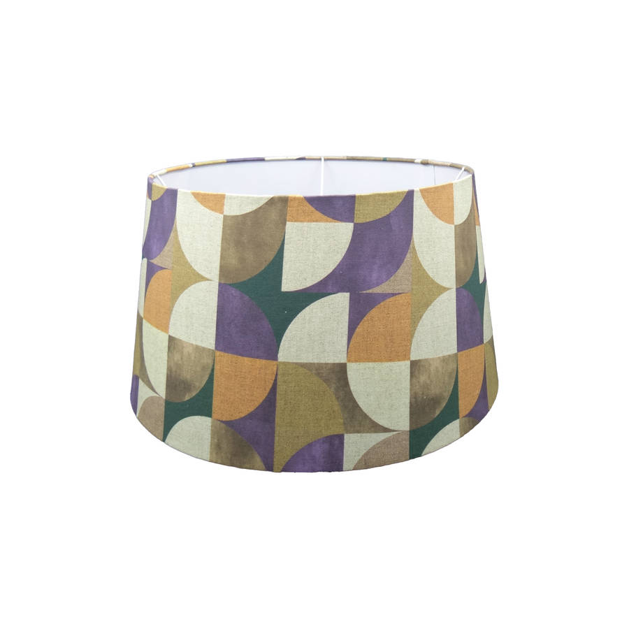 Tapered Drum Lampshade with Mellow Print Material | S133