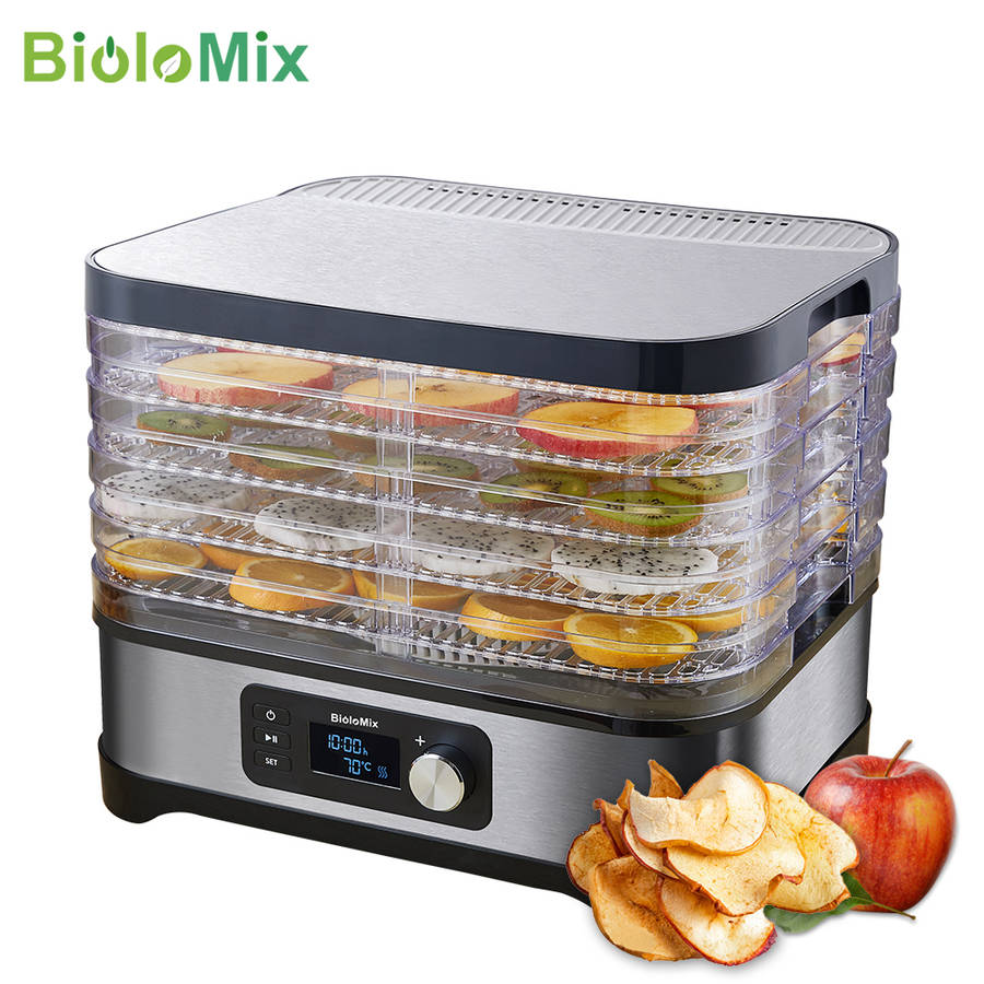 5 Trays Food Dryer Dehydrator with Digital Timer and Temperature Control for Fruit