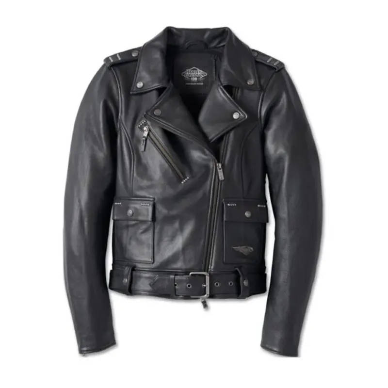 Women's 120th Anniversary Cycle Queen Leather Biker Jacket - 2XL