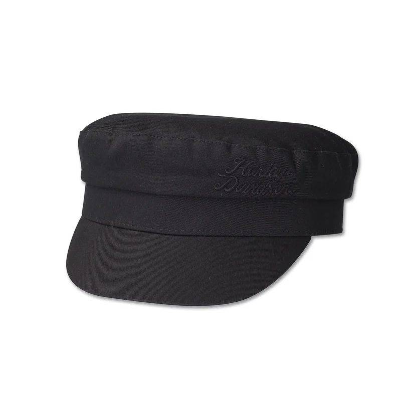 Women's High Spirits Fitted Officer Cap Black
