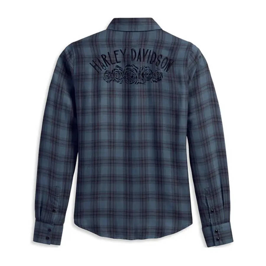 Women's Classic Enchanted Shirt - YD Plaid - Dusty Blue - XS XS