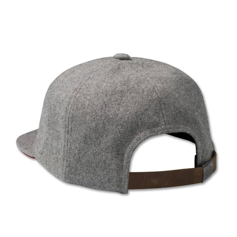 Men's Red Bar &amp; Shield Low Profile Adjustable Hat, Heather Grey