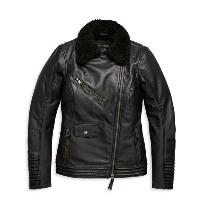 Women's Black Leather Maverick Jacket - XS