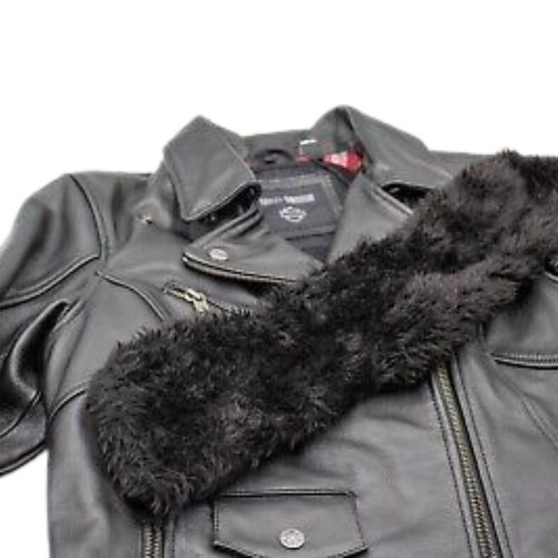 Women's Black Leather Maverick Jacket - XS