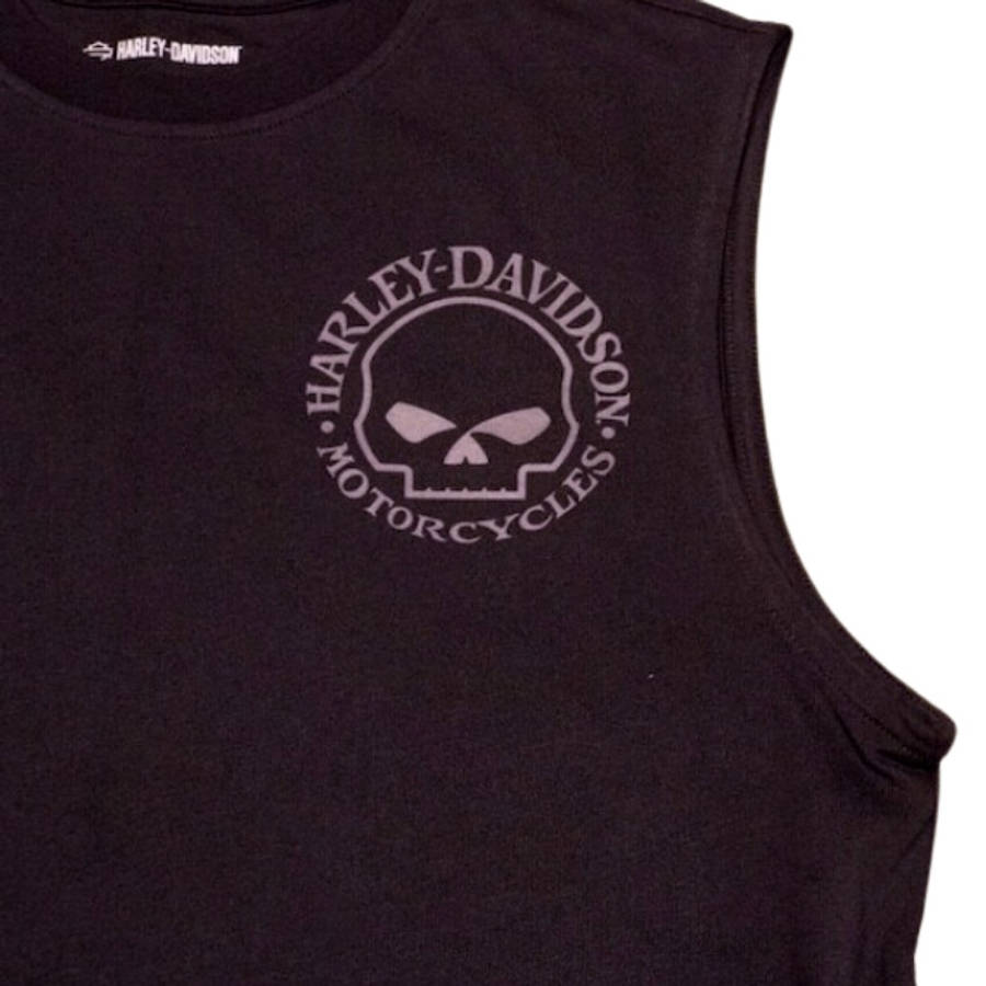 Men's Willie G Skull Muscle Tee - Black Beauty - 3XL 3XL