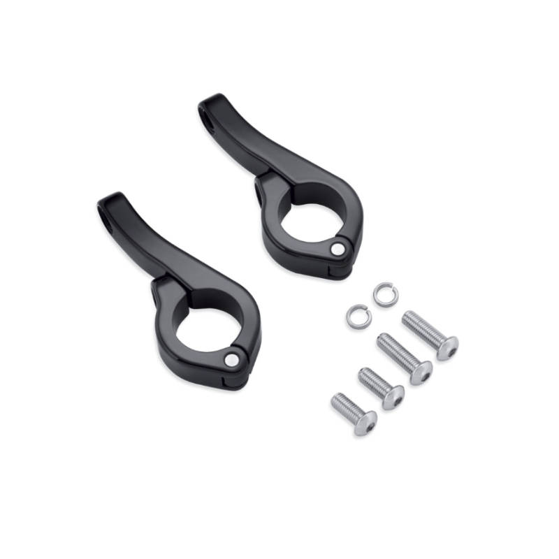 LED Fog Lamp Engine Guard Clamp Kit - Gloss Black