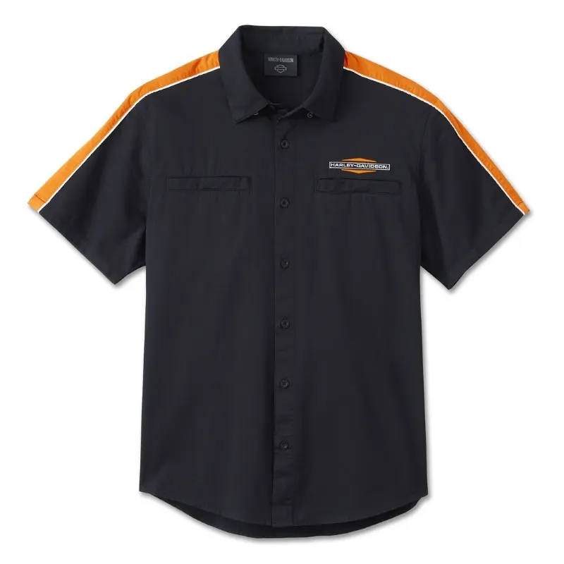Men's Stacked Bar & Shield Long Sleeve Shirt - 2XL