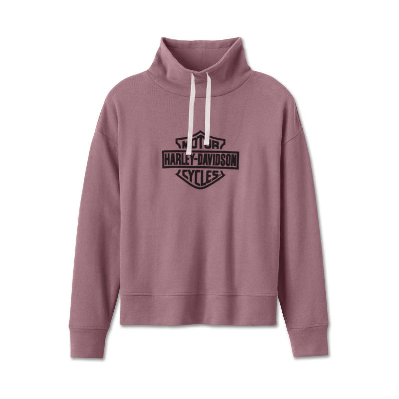 Women's Bar & Shield Funnel Neck Pullover - M