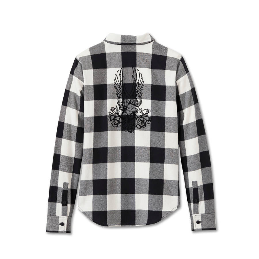 Women's Retro Long Sleeve Flannel Shirt - XS XS