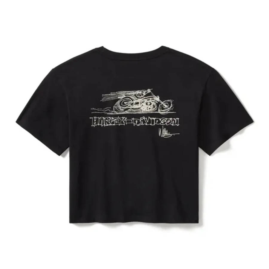 Women's In the Wind Rider Sketch Art Boxy Tee - XL XL
